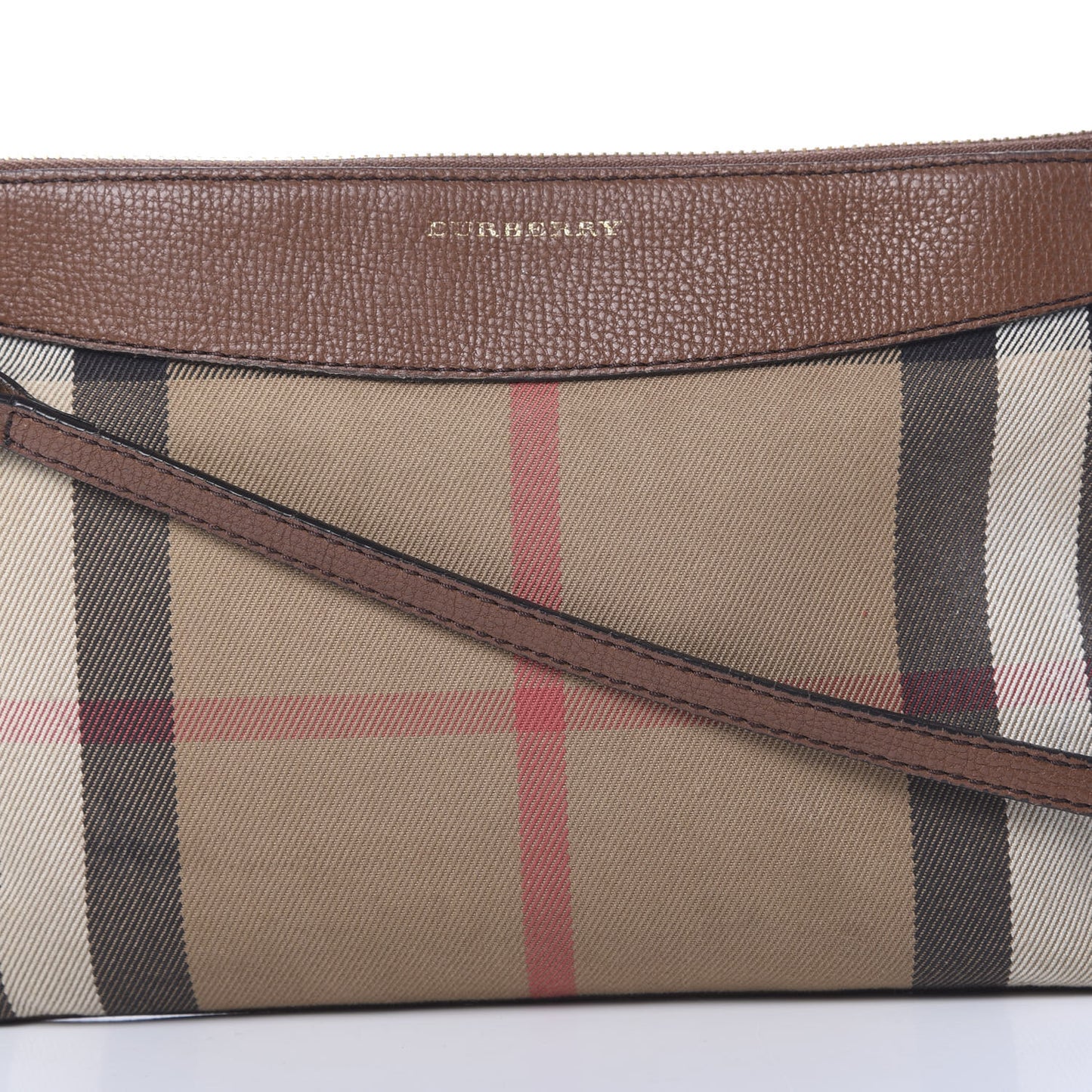 House Check Derby Peyton Crossbody Clutch Bag Tan