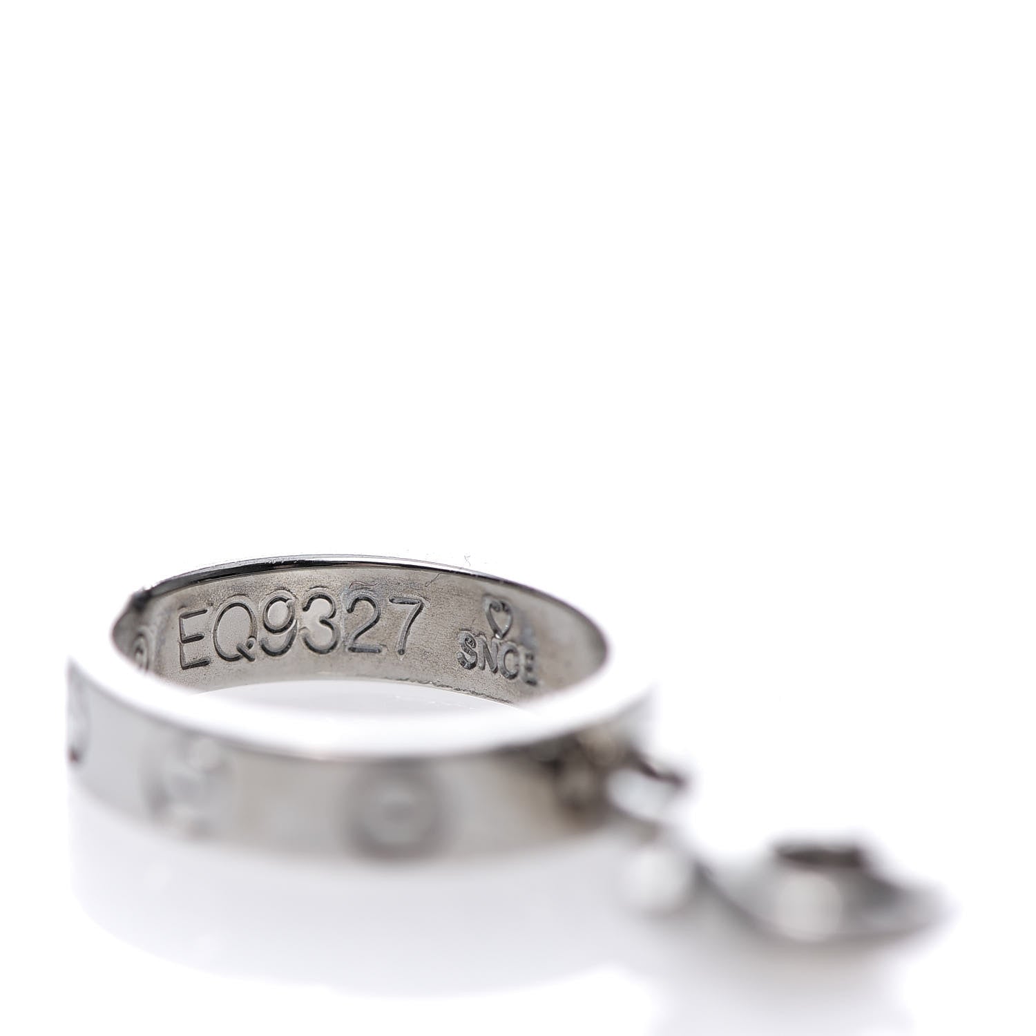 Cartier 18K White Gold LOVE Ring Charm 6 of 7