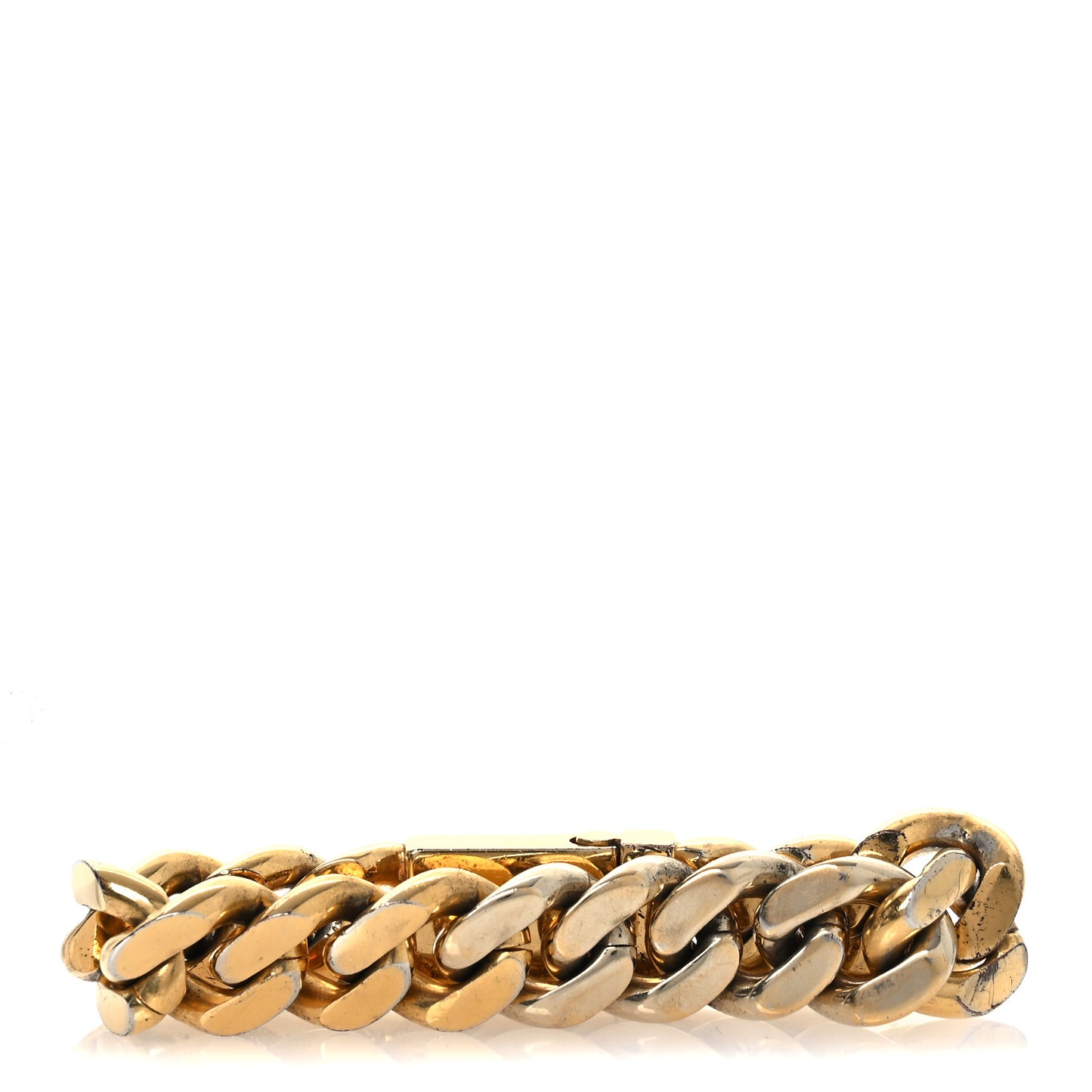 Metal Curb Chain Bracelet Gold