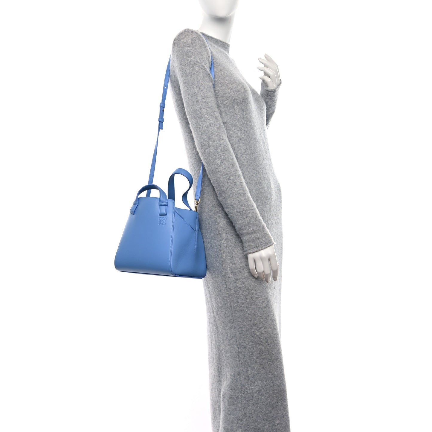 Calfskin Small Hammock Nugget Shoulder Bag Celestine Blue