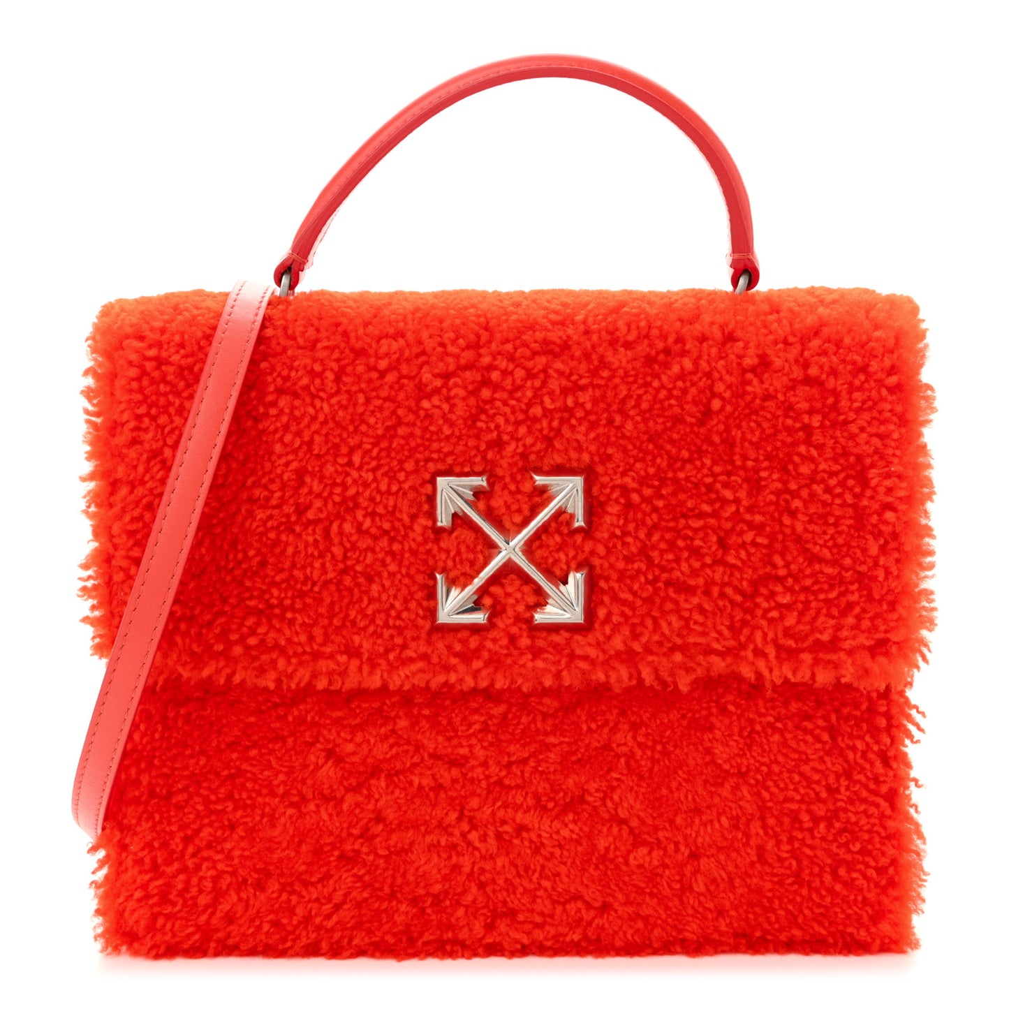 Shearling Calfskin Jitney 2.8 Bag Orange