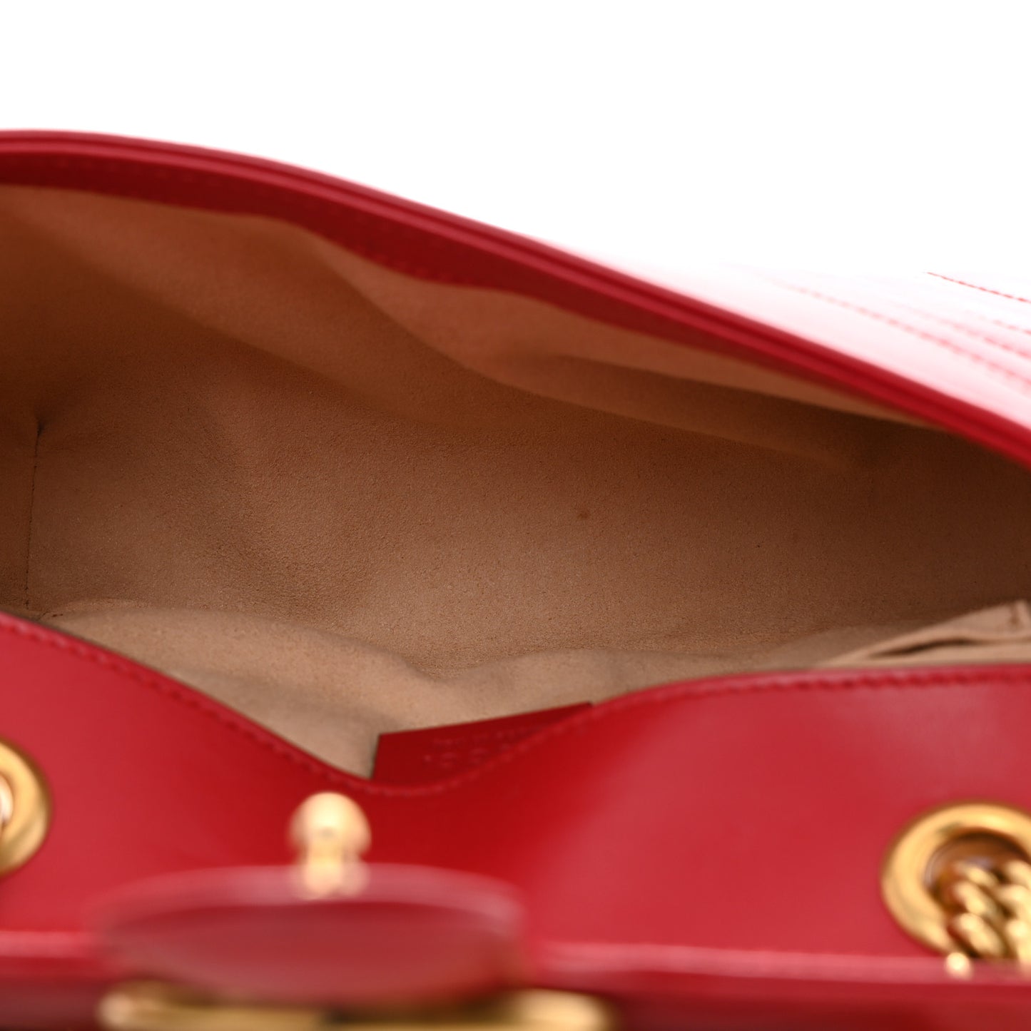 Calfskin Matelasse Mini GG Marmont Shoulder Bag Hibiscus Red
