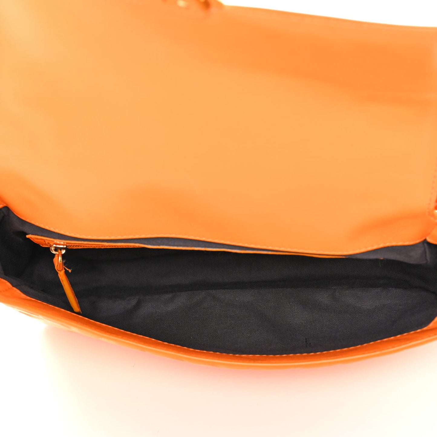Nappa FF 1974 Embossed Baguette Clementine