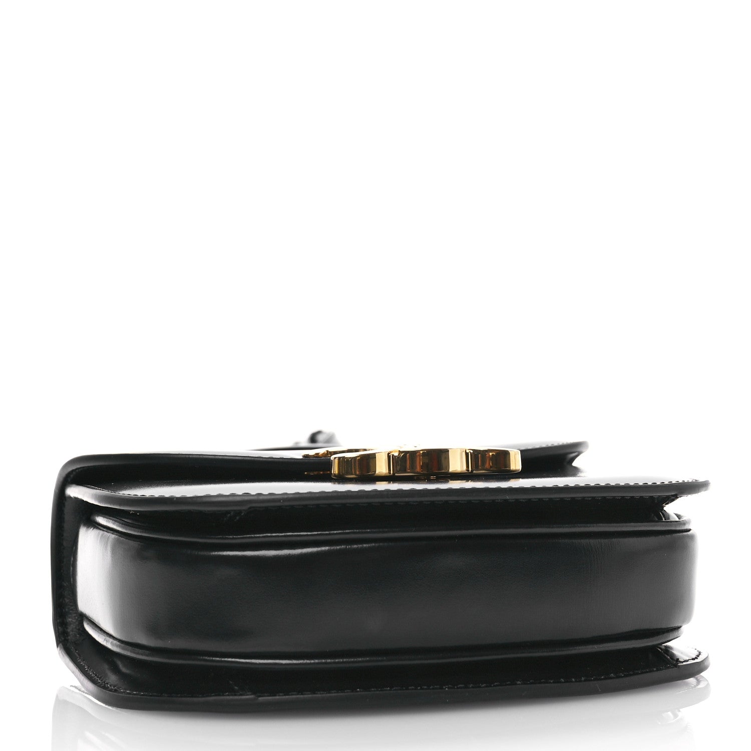 Celine Shiny Calfskin Triomphe Mini Besace Clea Black 4 of 11