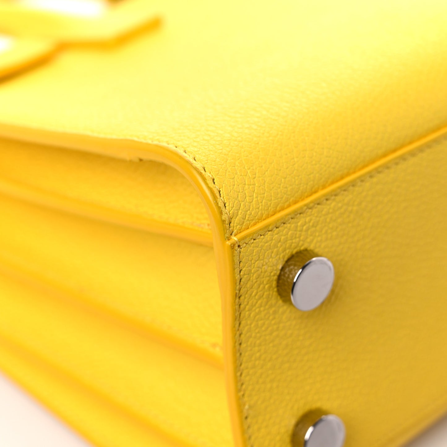 Grained Calfskin Nano Sac De Jour Jaune
