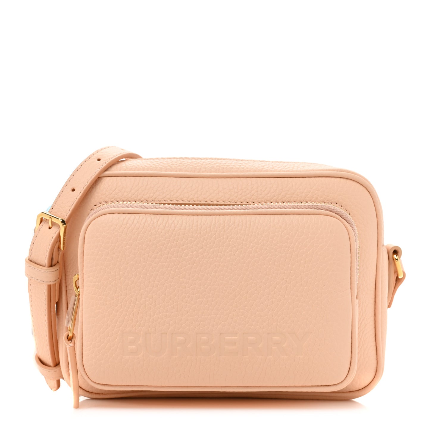 Grained Calfskin Small Camera Bag Peach Pink