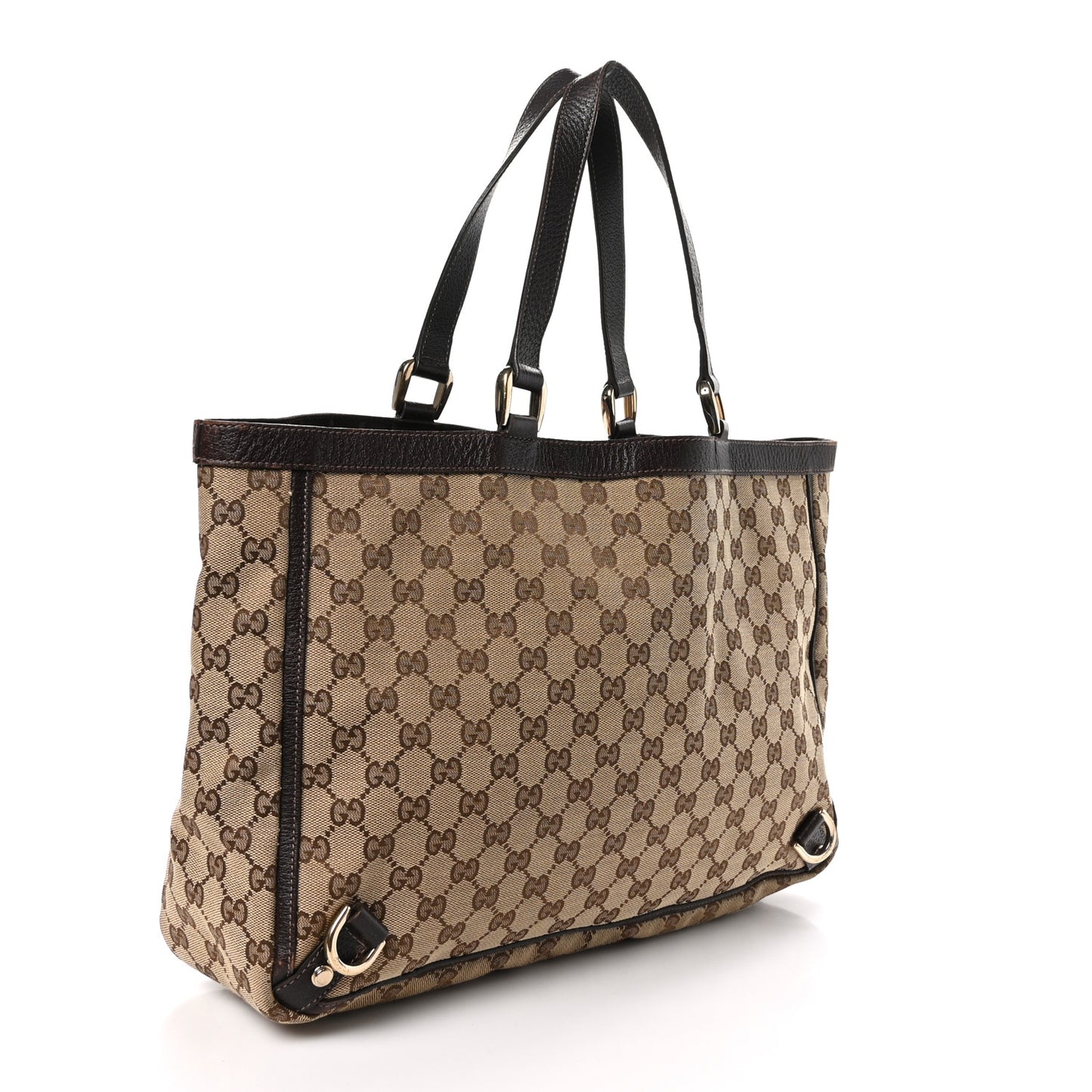 Monogram Large Abbey Tote Dark Brown