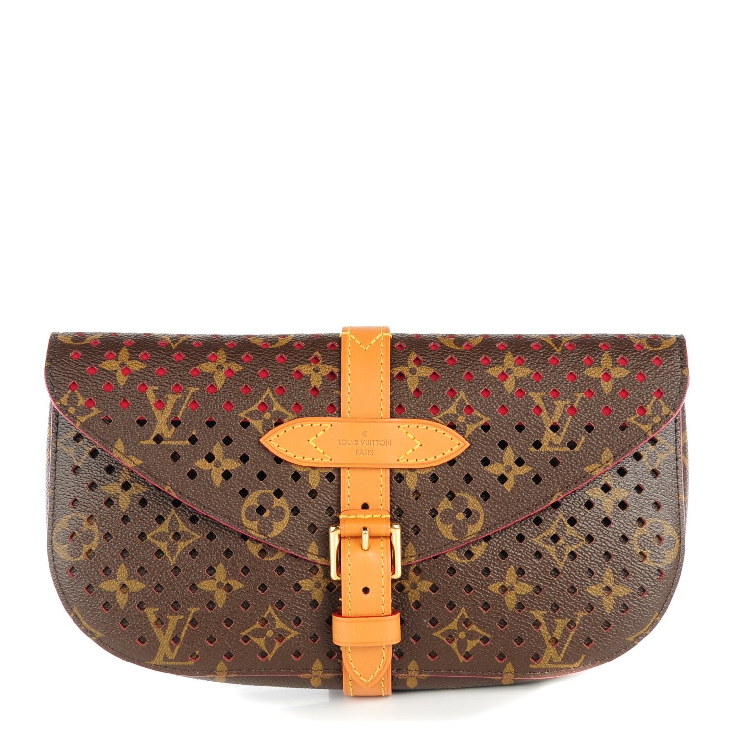 Louis Vuitton Monogram SC Flore Clutch Saumur Corail 133704