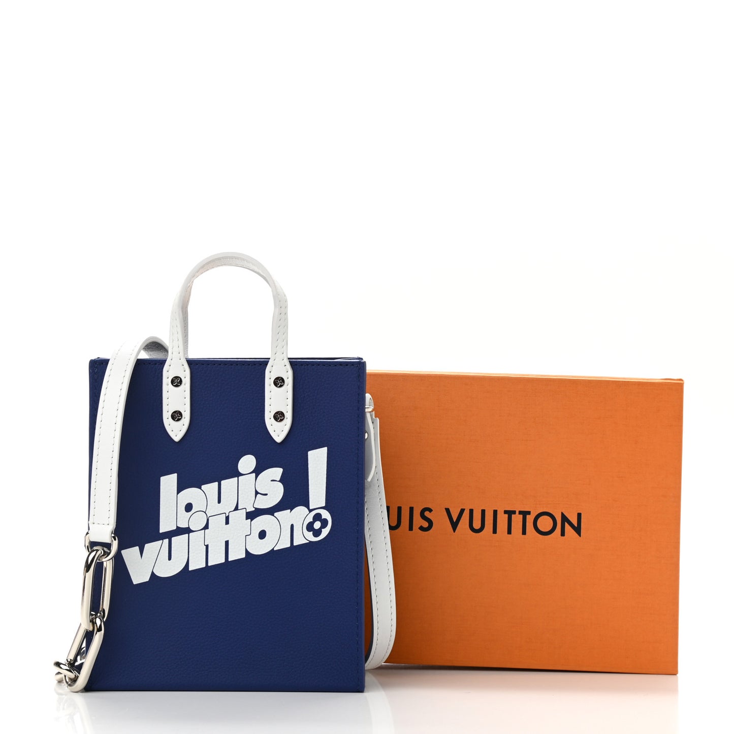 Calfskin Everyday LV Sac Plat XS Blue