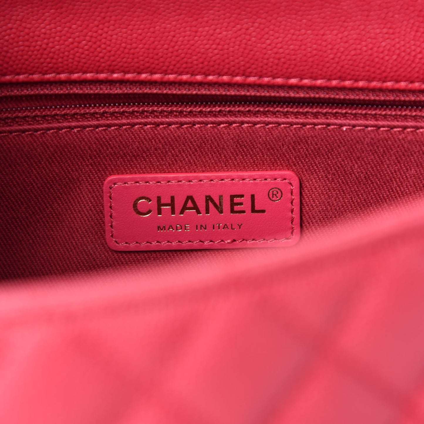 Caviar Quilted Small Coco Handle Flap Fuchsia