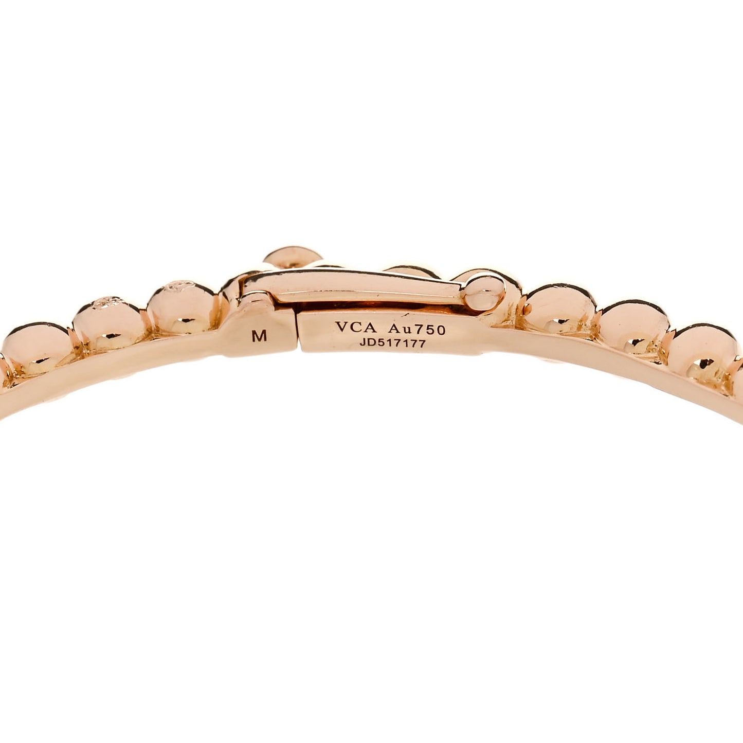18K Rose Gold Perlee Pearls of Gold Bracelet M