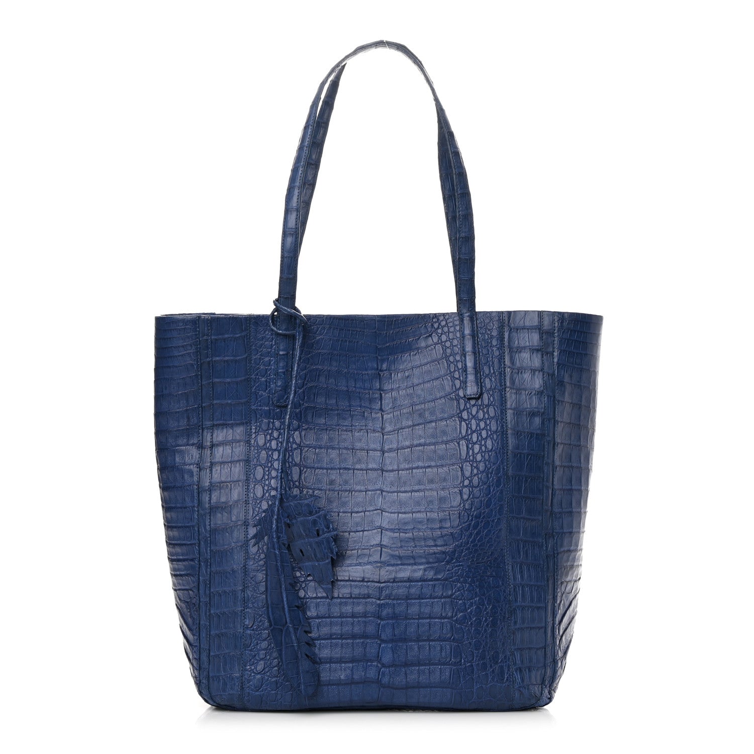 Nancy Gonzalez Crocodile Leaf Tote Electric Blue 1246792