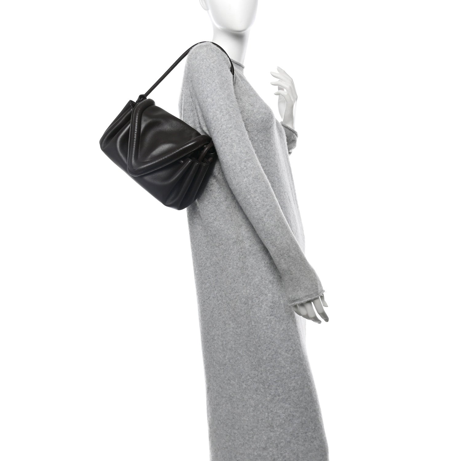 Bottega Veneta Lambskin Small Beak Triangle Flap Shoulder Bag Fondant 2 of 12