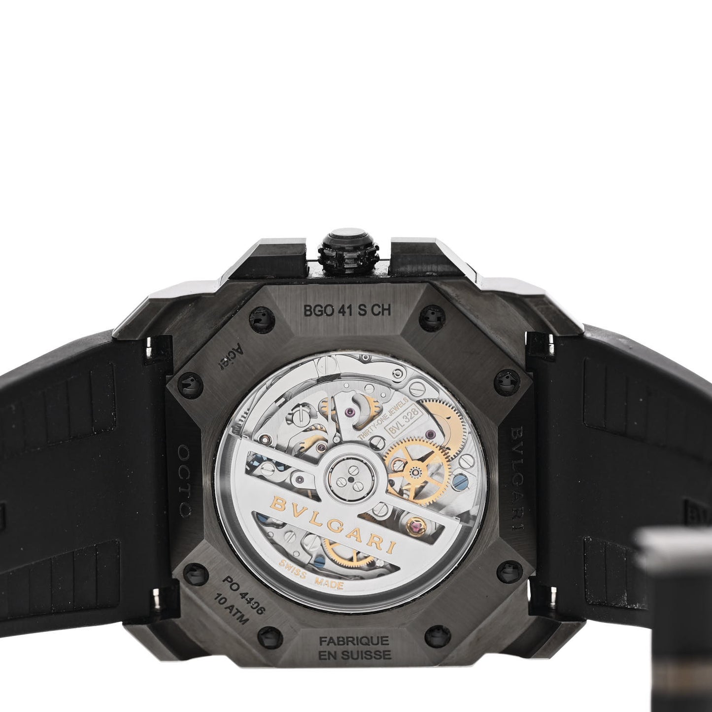 DLC Stainless Steel 41mm Octo Velocissimo Chronograph Automatic Watch Black