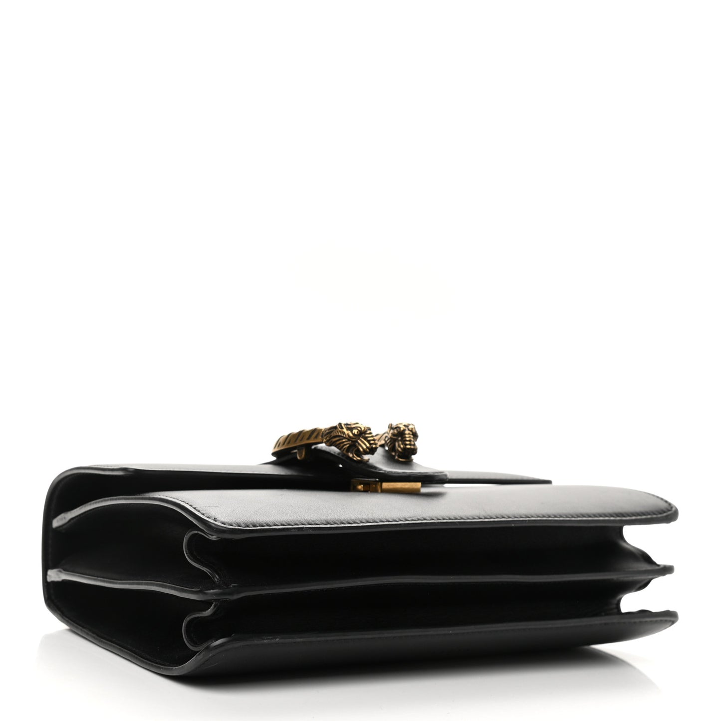 Moon Calfskin Web Medium Dionysus Bamboo Top Handle Bag Black