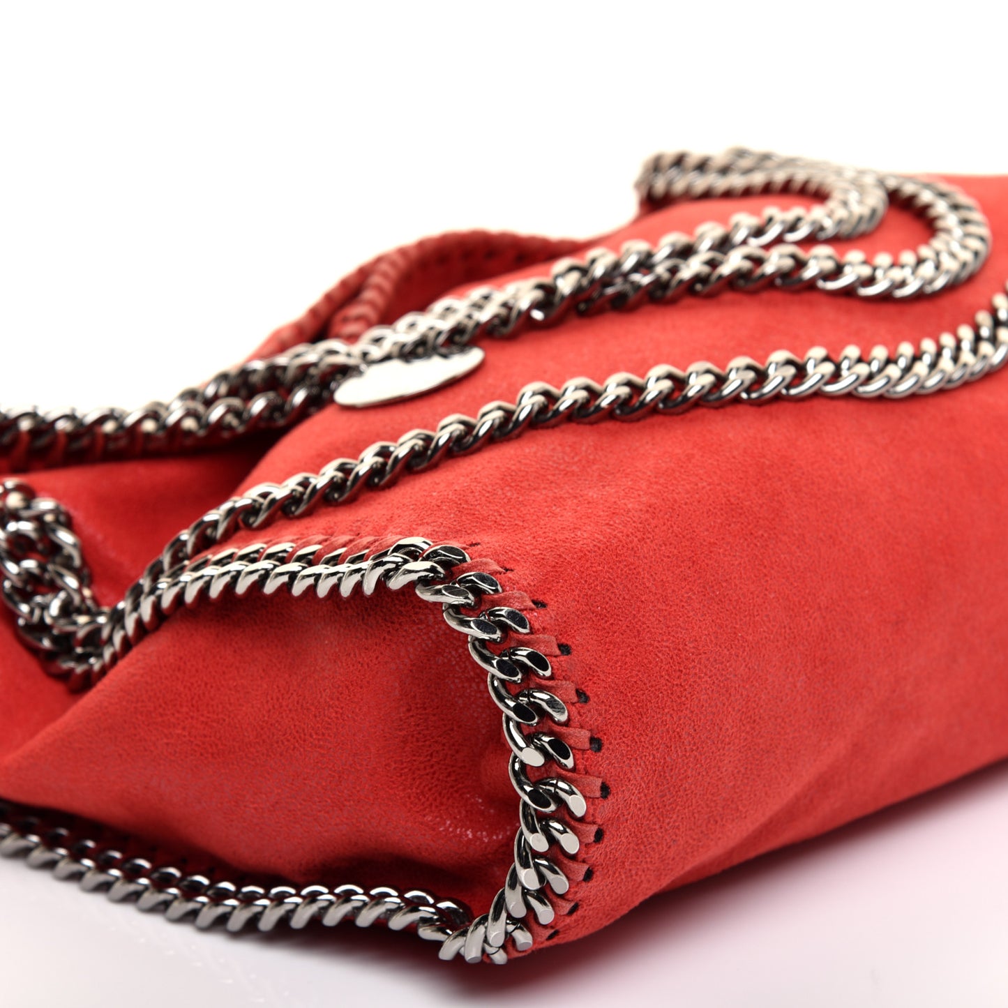 Shaggy Deer Falabella Fold Over Tote Cherry