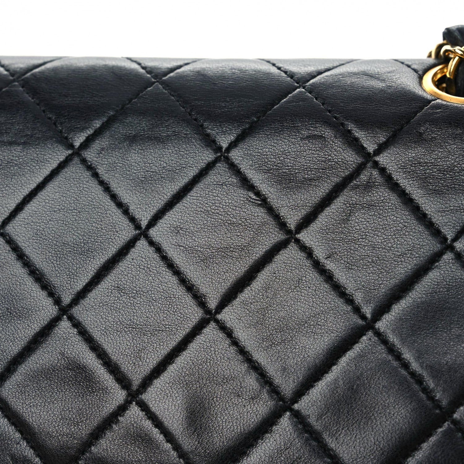 Chanel Lambskin Quilted Medium Double Flap Black 19 of 20