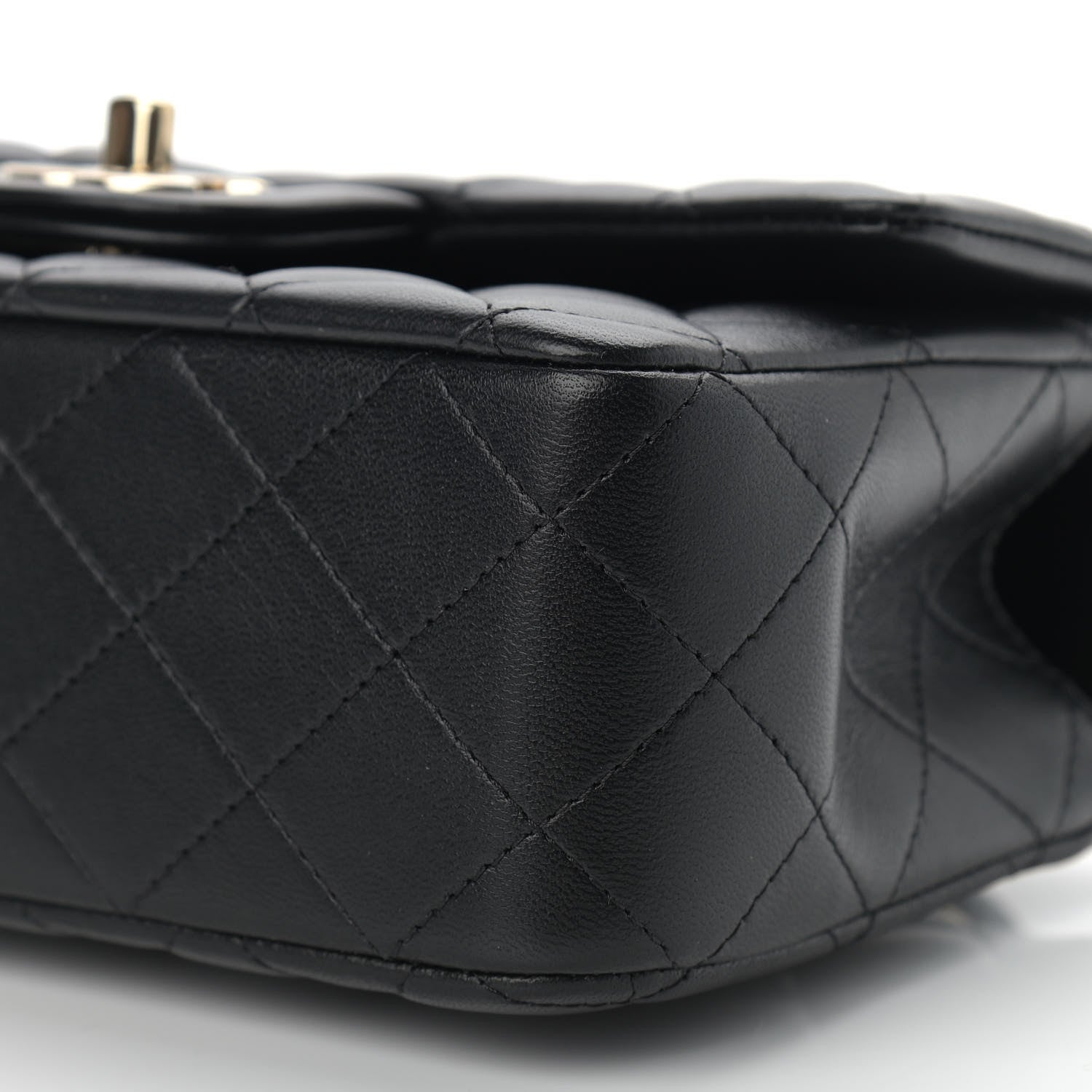 Chanel Lambskin Quilted Mini Top Handle Rectangular Flap Black 9 of 9