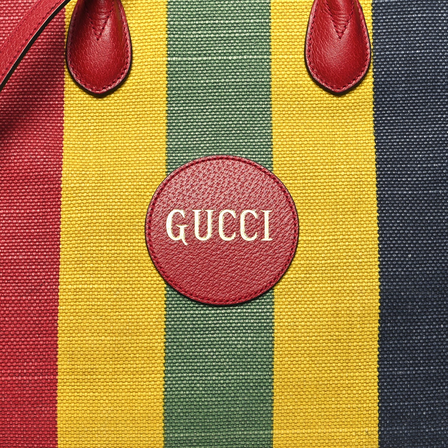 Canvas Marley Stripe Script Logo Large Gucci 100 Tote Bag Multicolor