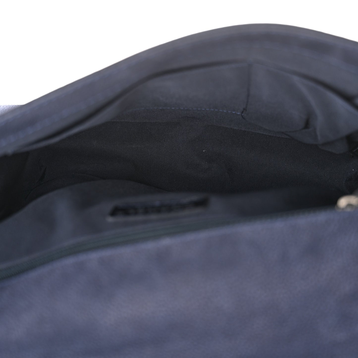 Iridescent Caviar Quilted Large Boy Flap Navy Blue