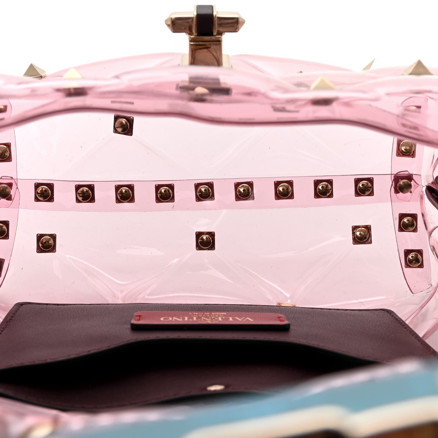 Valentino Garavani PVC Mini Candystud Top Handle Bag Rubin 5 of 9