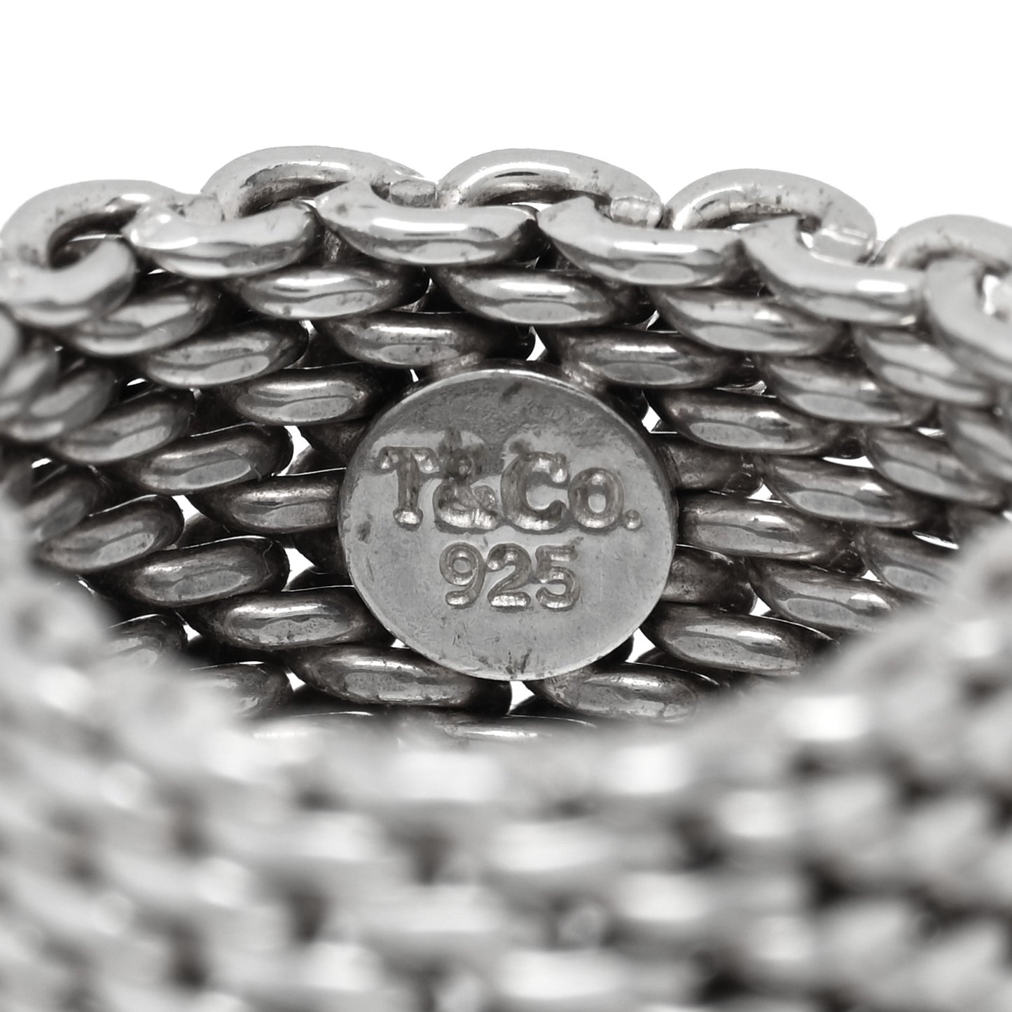 Sterling Silver Somerset Mesh Ring 50 5.25