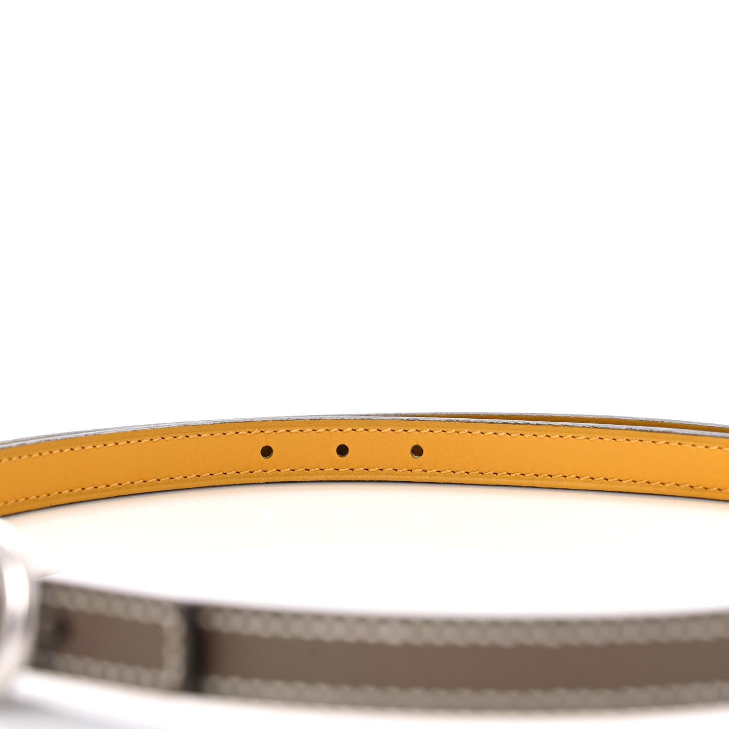 Hermes Epsom Swift Carrousel 13mm Belt 80 Etoupe Jaune Ambre 6 of 7