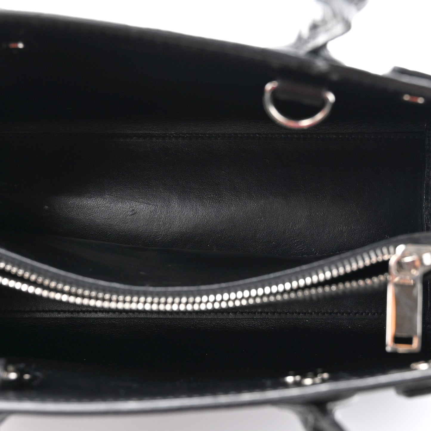 Calfskin Crocodile Embossed Baby Sac De Jour Black