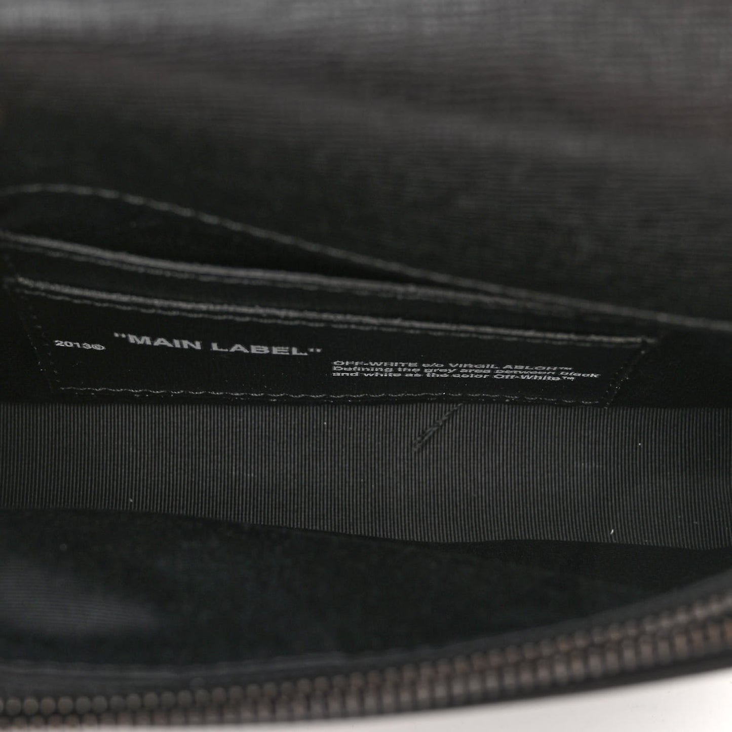 Saffiano Binder Crossbody Bag Black White