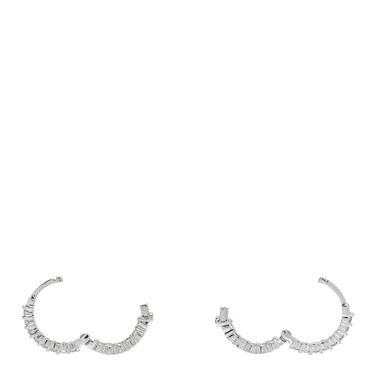 18K White Gold Diamond .76ctw Inside Out Hoop Earrings