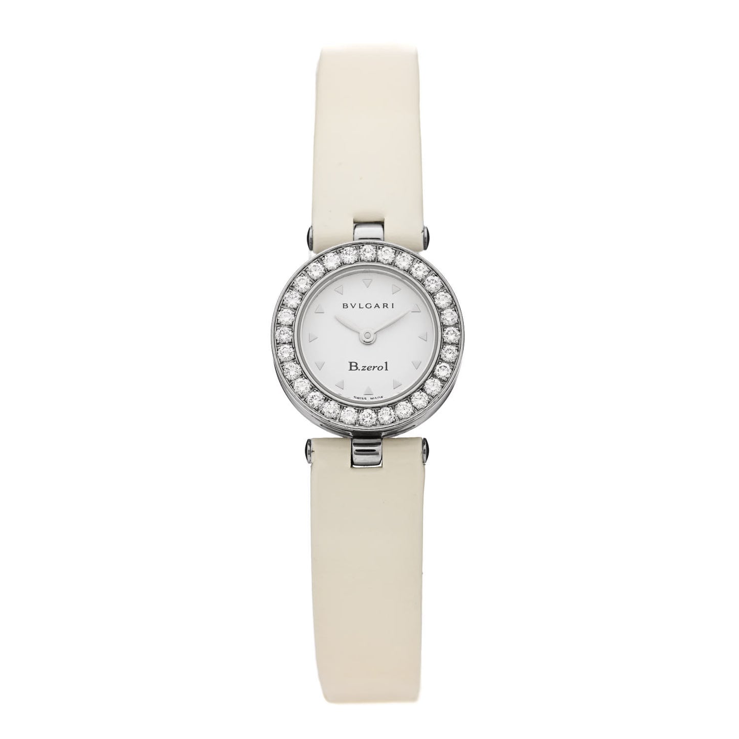 Stainless Steel Calfskin Diamond Bezel 22mm B.Zero1 Quartz Watch