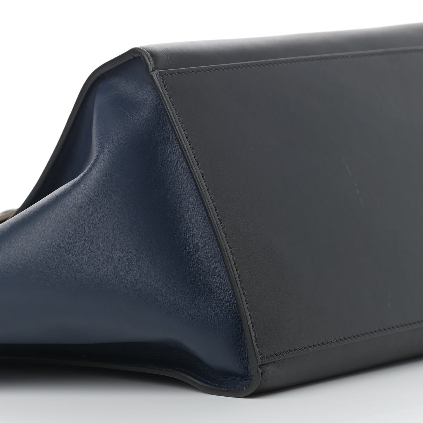 Calfskin Suede Medium Tri-Color Trapeze Grey