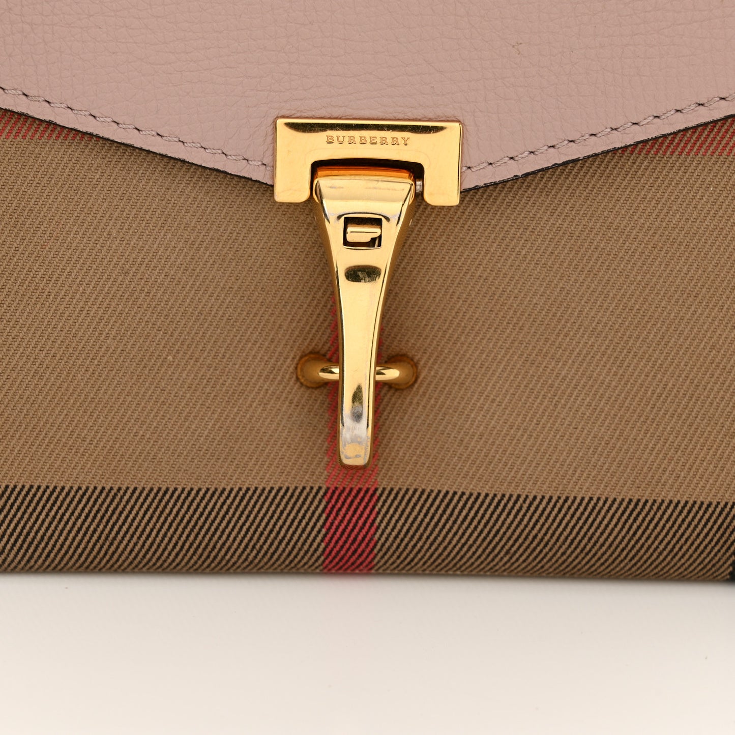 Derby Calfskin House Check Small Macken Crossbody Bag Pale Orchid