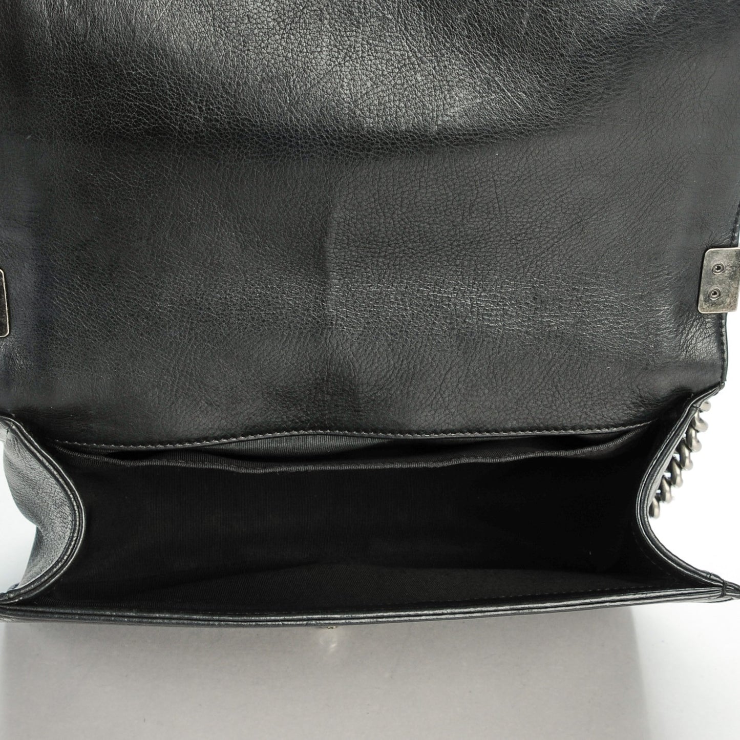 Calfskin Quilted Medium Boy Flap Black