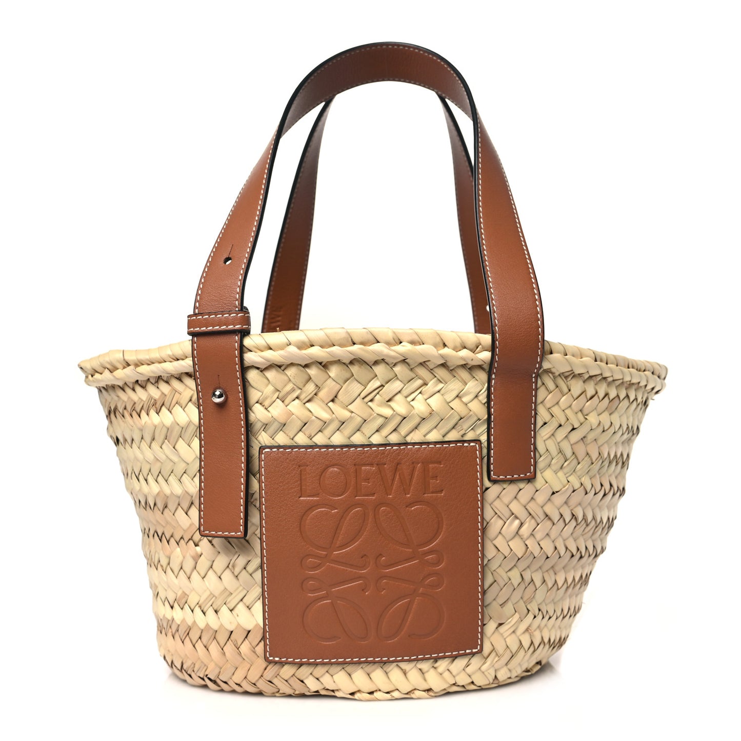 Raffia Small Basket Tote Bag Natural Tan