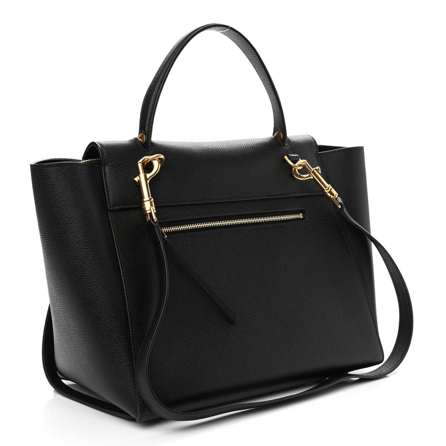 Grained Calfskin Mini Belt Bag Black