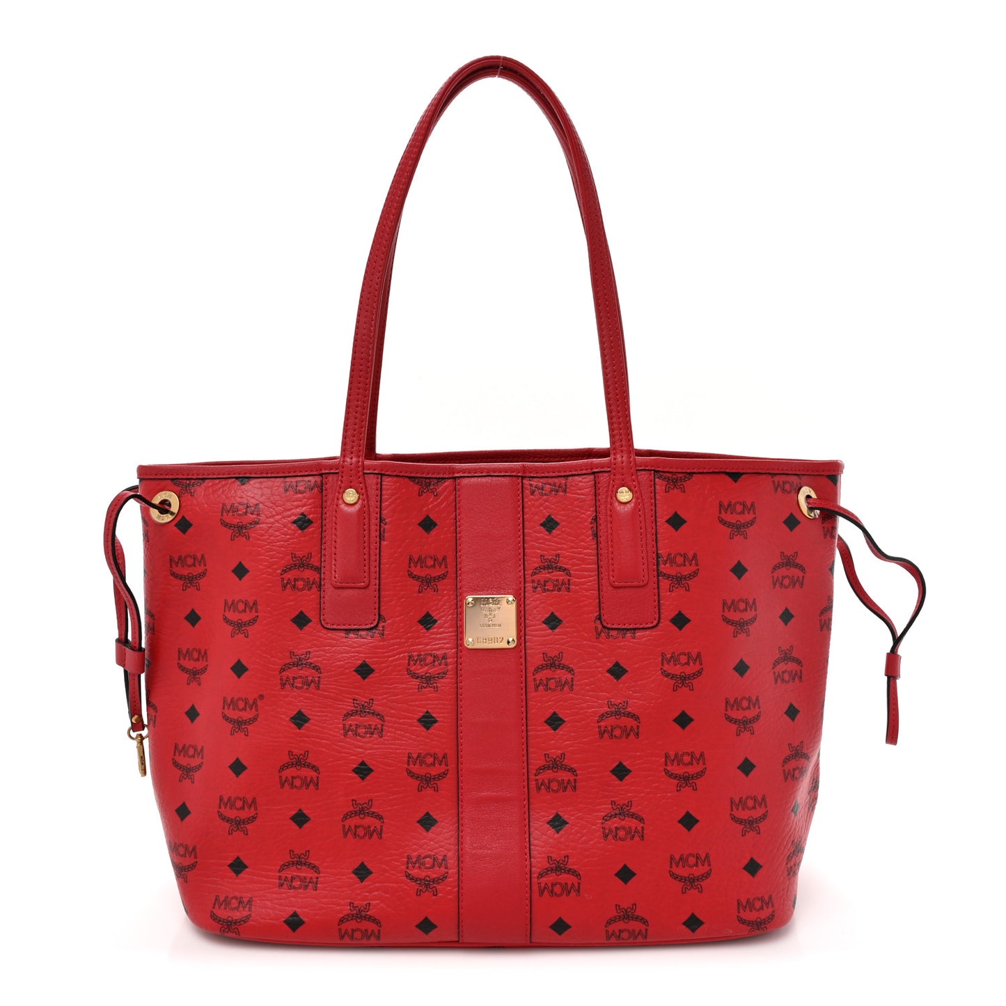 Visetos Medium Liz Reversible Shopper Tote Ruby Red