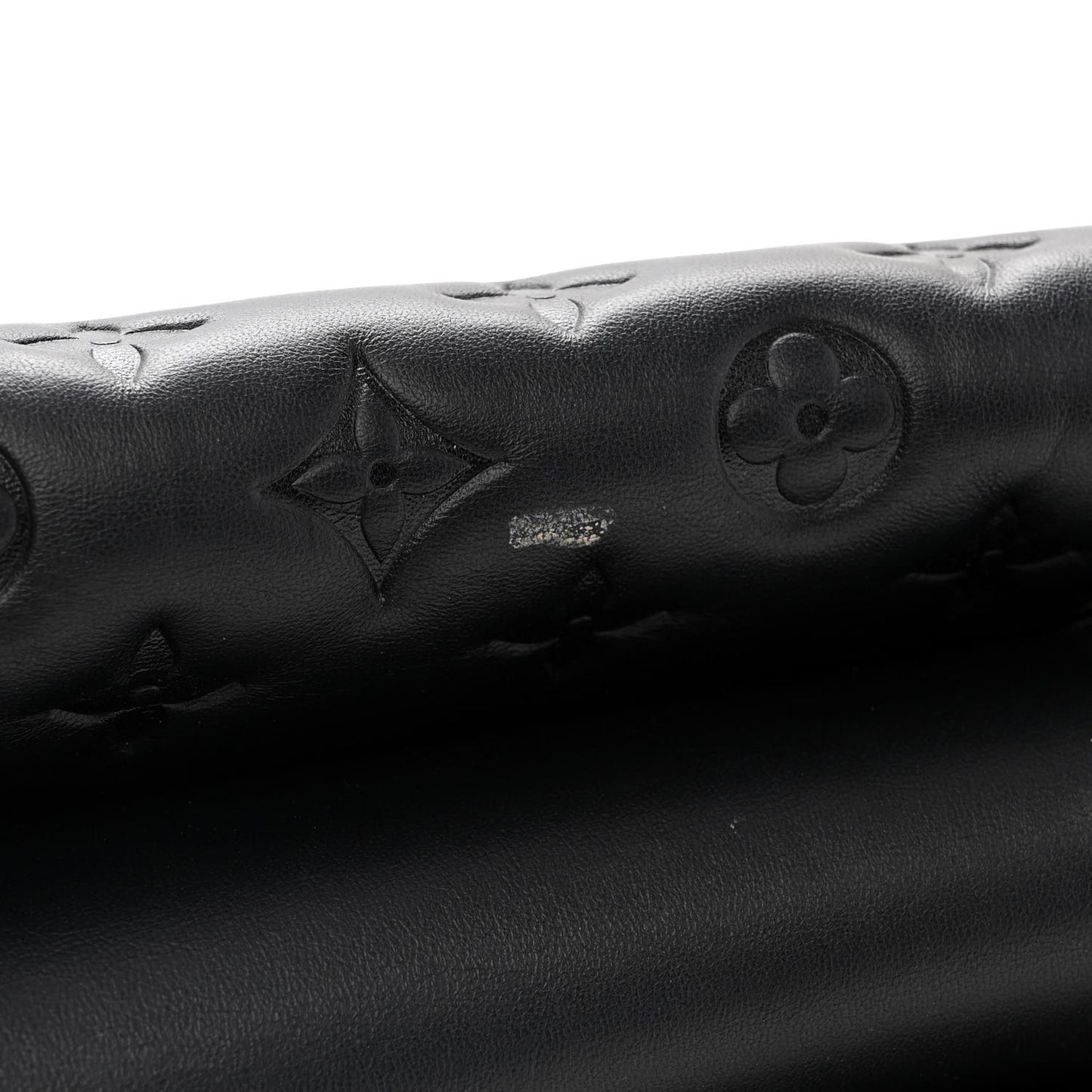 Lambskin Embossed Monogram Coussin PM Black