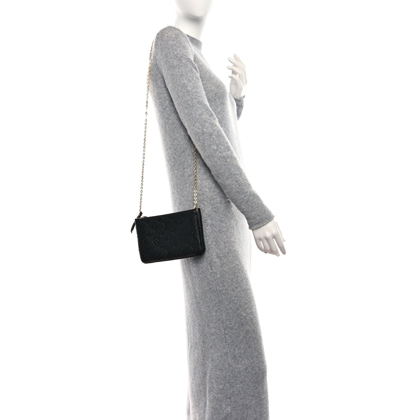 Empreinte Double Zip Pochette Black