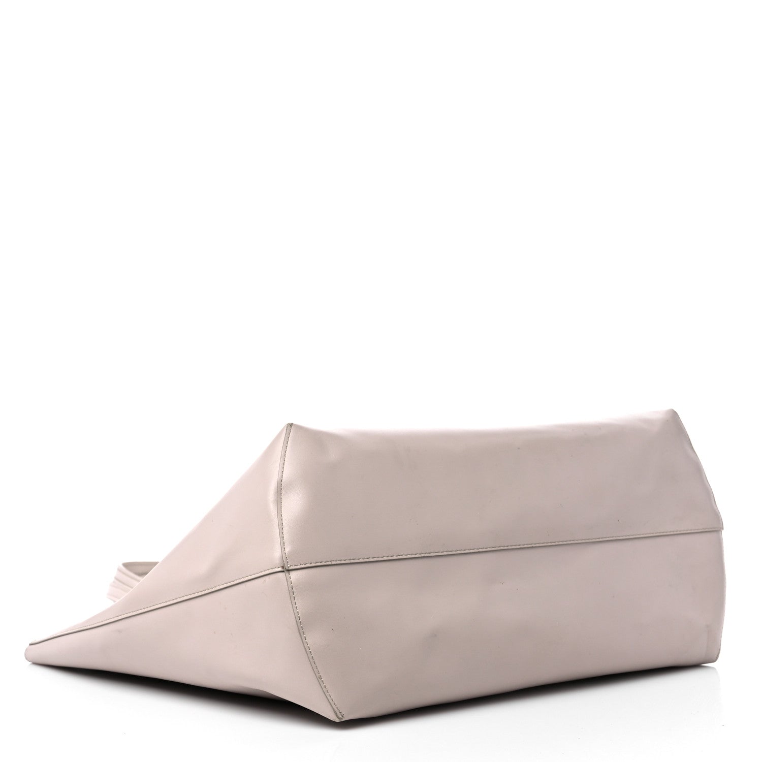Fendi Vitello Ginevra Elaphe Monster Eyes Shopping Tote Grigio Polvere Naturale 4 of 19