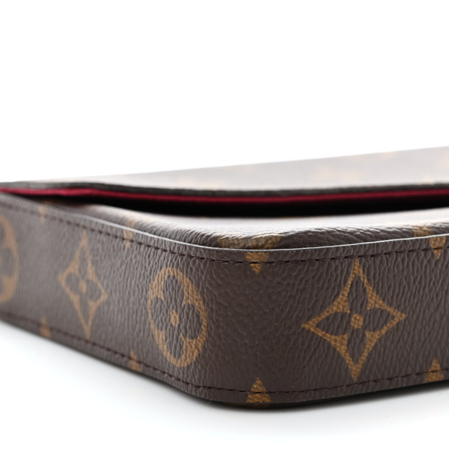 Monogram Pochette Felicie Chain Wallet Fuchsia