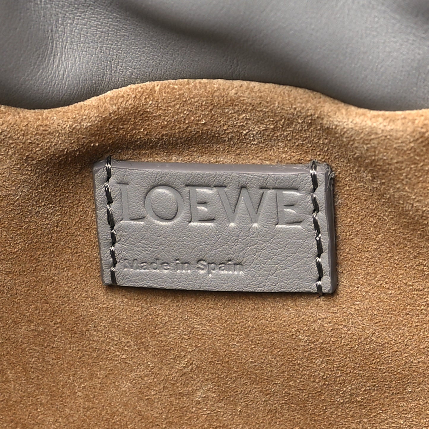 Calfskin Mini Flamenco Knot Clutch Clutch Pearl Grey