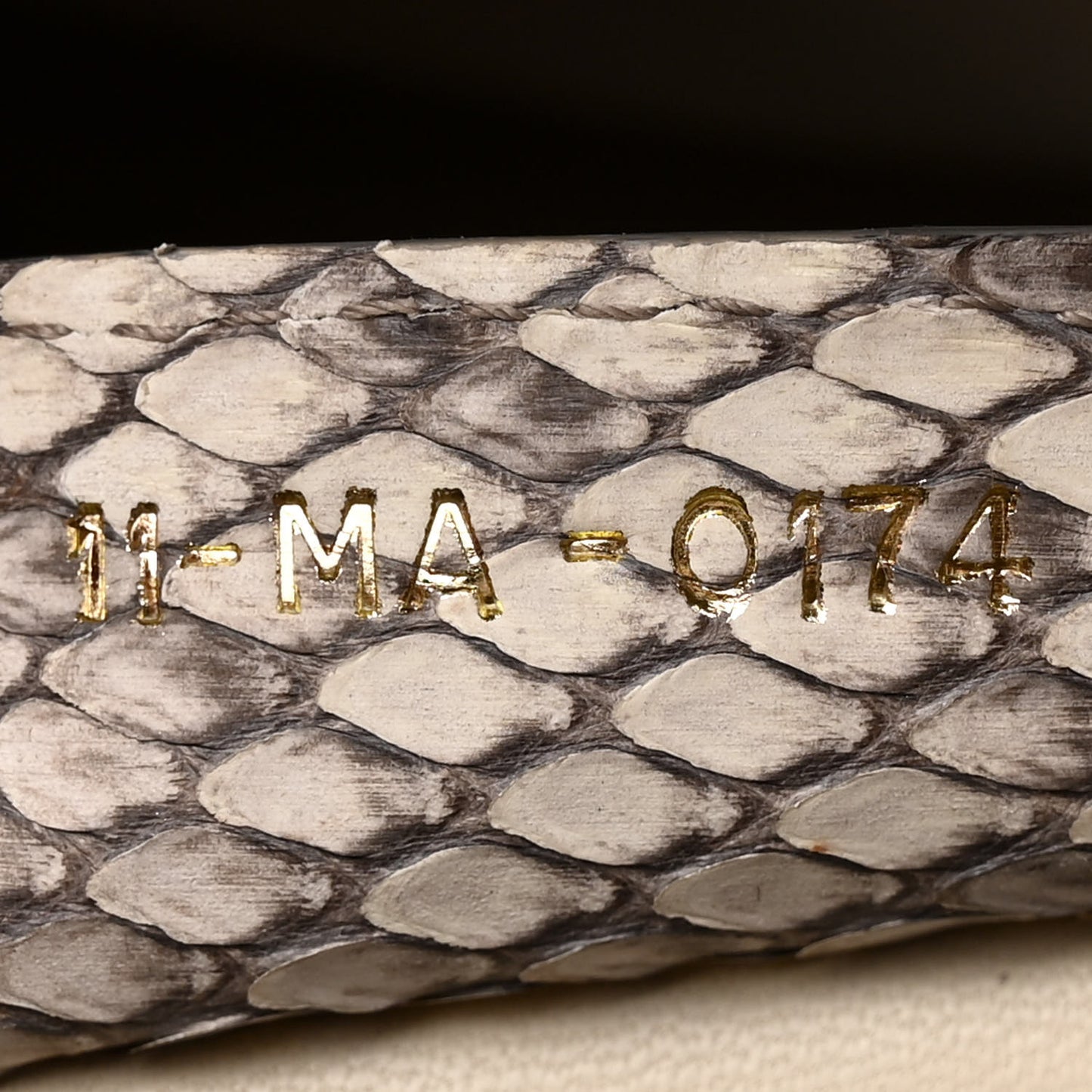 Metallic Snakeskin Large Lady Dior Beige Gold