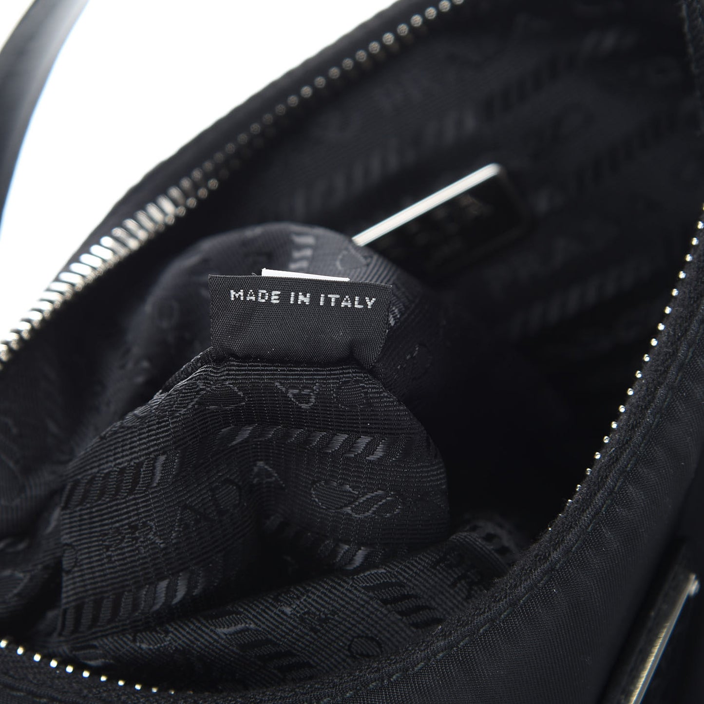 Tessuto Nylon Saffiano Mini Re-Edition 2005 Bag Black