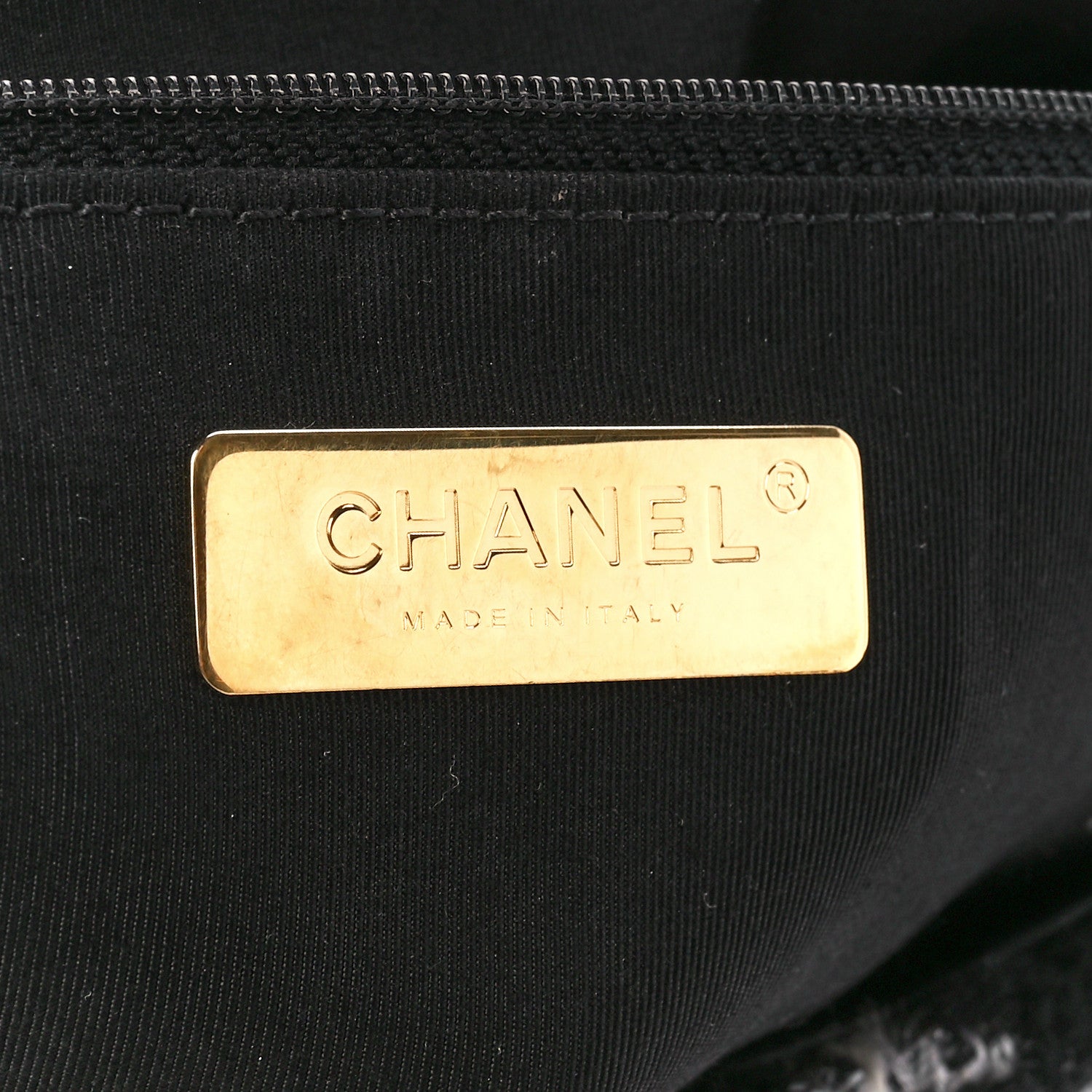 Chanel Tweed Quilted Medium Chanel 19 Flap Black Ecru White 7 of 11
