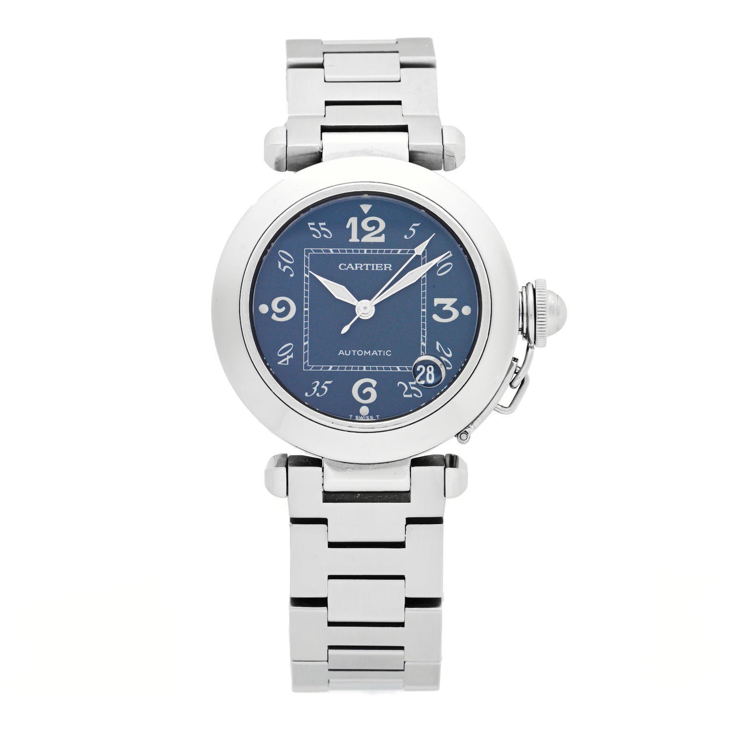 Stainless Steel 35mm Pasha C Automatic Watch Blue