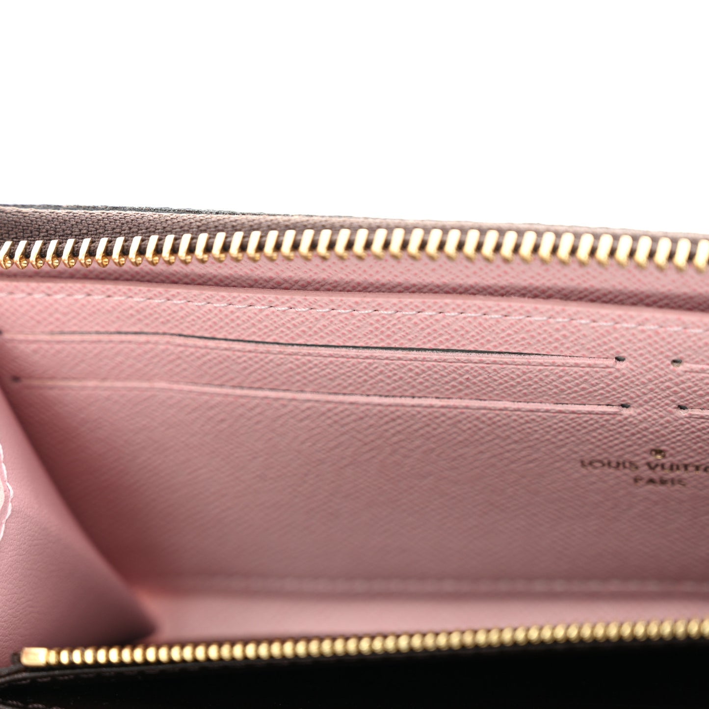 Damier Ebene Clemence Wallet Rose Ballerine