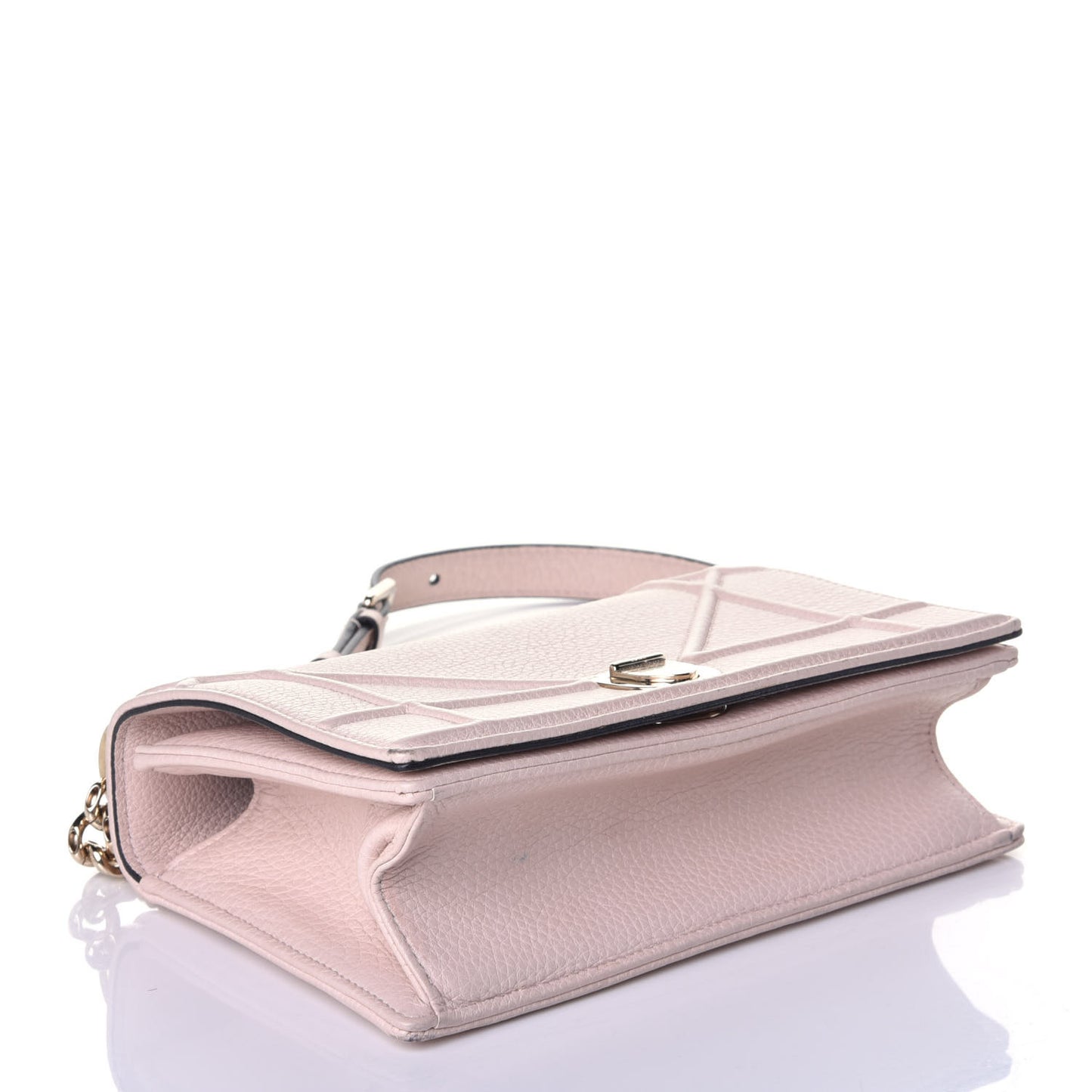 Grained Calfskin Cannage Medium Diorama Flap Bag Rose Poudre