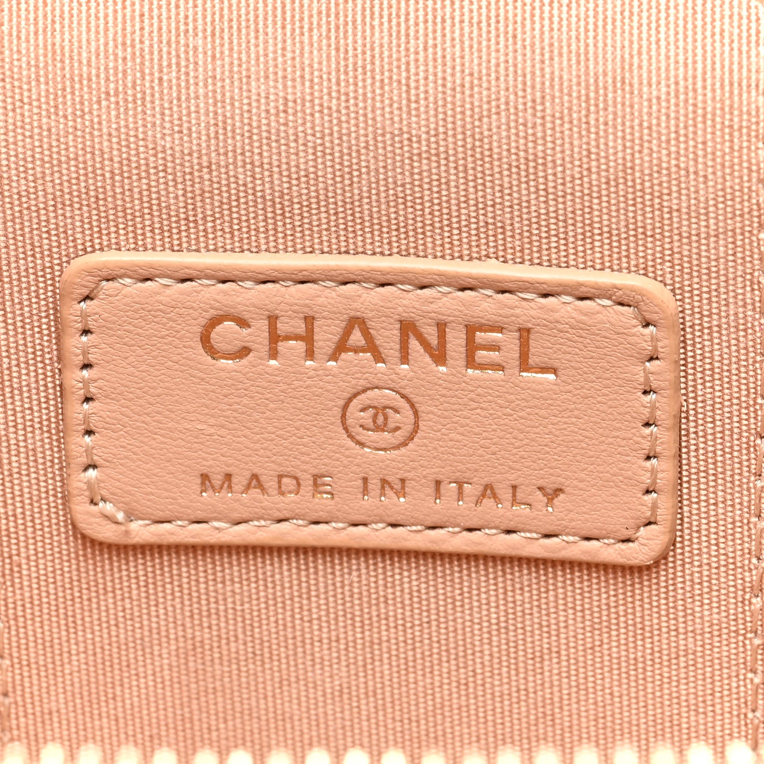 Chanel Lambskin Quilted Top Handle Mini Vanity Case With Chain Beige 6 of 11