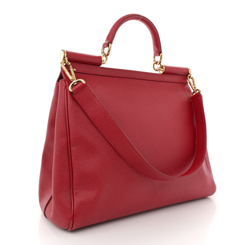 Dauphine Large Miss Sicily Satchel Dark Red